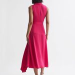 Reiss  • Claire • Midi Dress • Pleated Fitted • Pink • USA 2 • $395 Photo 4