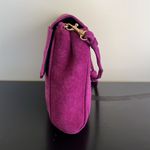 Genuine Suede Leather Fuchsia Crossbody Pink Photo 4