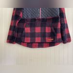 Simply Southern  Quilted Sherpa Fleece 1/4 Snap Henley Plaid Pullover Size S Photo 4