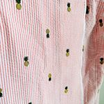 Brooks Brothers  Skirt Womens Size 2 Striped Pineapple Seersucker Belted Mini Photo 2