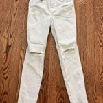 We The Free Free People White High Rise Skinny Jeans Photo 0