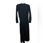 Nicole Miller  Atelier Black Long Sleeve Ruffle Wrap Dress Photo 2