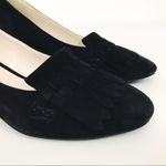 Cole Haan GRAND. OS Signature Suede Kilt Fringe Pumps in Black | Size 6 Photo 11