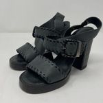 John Fluevog Tuggawar Hopscotch Black Strappy Heels (6.5) Photo 0