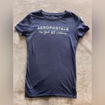Aeropostale  Y2K Navy Fitted Crewneck Women’s Tee T-Shirt Sz S EUC Photo 2