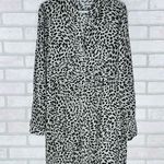 Anthropologie  Cloth & Stone Cheetah Print Mini Dress in Olive Size S Photo 7