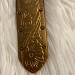 Lucky Brand Gold Leather Belt size S BNWOT length 40” till first hole is 31” Photo 4