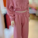 ZARA Long Sleeve Sweatsuit Set With Hoodie And Wide Leg Size S Photo 0