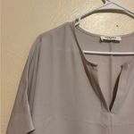 Zenana Outfitters  Soft Gray V-Neck Blouse Photo 5