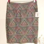 LuLaRoe  Pencil Skirt Cassie Rainbow Ombré w/Black Overlay Sz 2X NWT Professional Photo 1