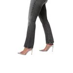 Good American Size 10/30 Curvy Twist Straight Leg Jeans Washed Black Split Hem Photo 13