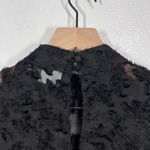 VERO MODA Aware by Black Floral Burnout Mock Neck Dress Puff Sleeve XS Photo 11