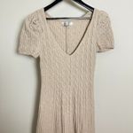Free People  Madsen Midi Dress in Oatmilk Size Large Photo 5