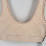 NWT Mono B Quilted Style Cream Cropped Sports Bra Tank Top Medium Photo 4