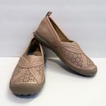 Jambu Florida Leather Slip-On Loafer Flats Perforated Floral Pink Sparkle JBU Photo 0