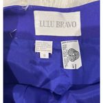 LULU BRAVO Vintage Purple Gabardine Jacket & Skirt Large Rhinestone Buttons Sz 4 Photo 3
