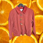 Alfred Dunner  Burgundy Polyester Floral Embroidered Cardigan Jacket‎ Size 8 Photo 1