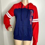New England Patriots Logo Full Zip Hooded Sweatshirt Red Size M Photo 6