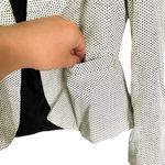 Annabella Beige Black Floral Puff Sleeve Long Sleeve Blazer Jacket Size Small Photo 2