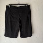Elie Tahari Elie‎ Tahari Black Linen Blend Bermuda Shorts Size 2 XS Career Photo 1