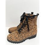 Donald Pliner Boots Size 9.5 Suede Leather Animal Print Classic Hiker Design Tan Photo 1