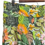 Cato  Floral Wide Leg Pants Womens Small Green Orange‎ Tropical Print Photo 3