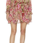 MISA Los Angeles  Amanya Summer Ikat Mini Flowy Cut Out Dress Size Small Chiffon Photo 0