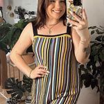 ZARA Striped Knit Romper Black Yellow Size Medium Photo 0