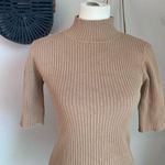 Elie Tahari  Button Camel Turtleneck Sweater, Size Small Photo 1