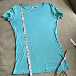 Michael Stars  one size fits most turquoise blue t shirt Photo 6