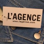 L'Agence Jemma Pomona Denim Jean Jacket Blue Waist Length Button-Up Collar S New Photo 6