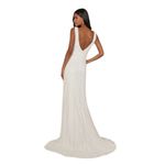 Lulus White Mermaid Beaded Wedding Dress NWT Size Small Sequined Wedding Gown Photo 1