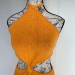 Cult Gaia Cameron cutout halter knit midi dress in marigold size L large Photo 10