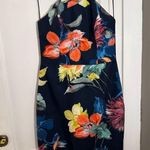 Trina Turk Ace Blue Floral Sheath Halter Dress Photo 2