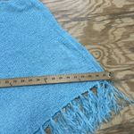Chico's Tape Yarn Knit Poncho Sweater Aqua Blue Size L/XL Beachy Resort Vacation Photo 8