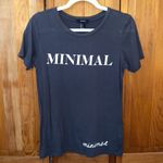 Forever 21 EUC  Grey “Minimal” Graphic Tee, Size Small Photo 0
