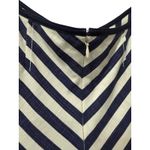 Talbots SHORELINE Navy / White Chevron Striped Full Skirt Costal Midi Dress Sz 2 Photo 5