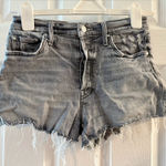 MOTHER Frayed Hem Gray Jean Shorts Size 26 Photo 0