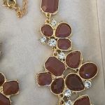 Gold And Latte Taupe Statement Necklace and Earrings Set Brown Photo 7