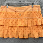 Lululemon  Run Pace Setter Skirt Skort Stripe Dot Printed Creamsicle Pop Size 10 Photo 0
