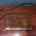 Salvatore Ferragamo Vintage  Chocolate Brown Leather Clutch w/ Detachable Strap Photo 9