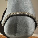 XScape  8 petite Rhinestone Strap Midi Dress Black Midi Dress Cocktail Party Prom Photo 4