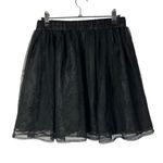 Mimi Chica Black Floral Tulle Circle Mini Skirt M Photo 1