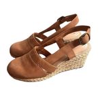 Easy Street Women's Stargaze Espadrille Slingback Wedges Tan Summer Size 8WW Photo 2