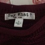Say What? Cold Shoulder Knit Sweater Photo 3