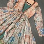 Indian pakistani double part plunge strappy maxi dress Multiple Size M Photo 4