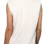 Chelsea and Violet  Women’s Ivory Faux Fur Embroidered Vest Sz M Photo 2
