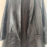Alice + Olivia  Kylie Embossed Faux Leather Jacket Blazer in Black Size: XS Photo 6