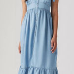 Levi's NWT  Light Blue Denim Katherine Maxi Dress Photo 0