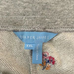 Draper James Women’s Natalie sweatpants in Viola gray embroidered floral XXL Photo 4